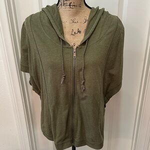 Balance Collection Olive Green Hooded Zip-Up Jacket